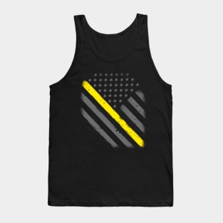 Thin Gold Line American Flag Tank Top